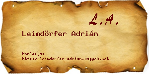 Leimdörfer Adrián névjegykártya